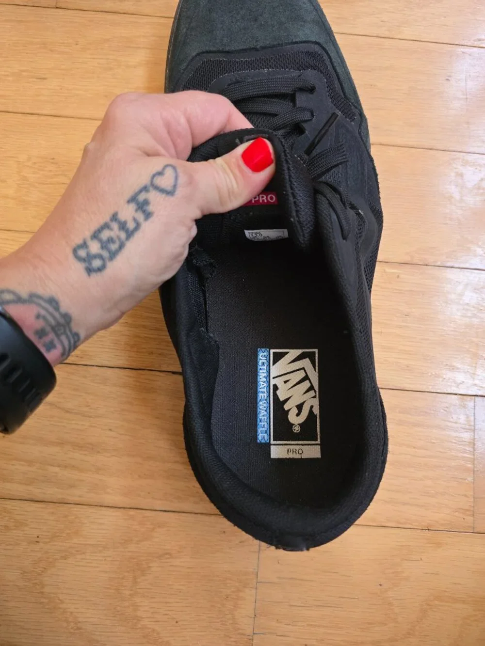 Vans x Anthony Van Engelen AVE Pro Triple Black Suede Mesh Skate Sneakers MEN 13